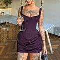 Dress Women's European and American Sexy Fishbone Slim Backless Suspender Dress Female Sexy Skirt Royal Sister Light Mature Style