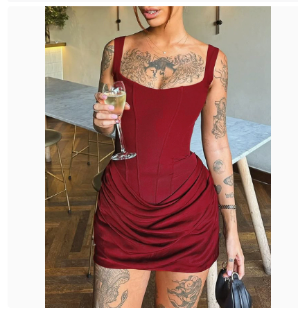 Dress Women's European and American Sexy Fishbone Slim Backless Suspender Dress Female Sexy Skirt Royal Sister Light Mature Style