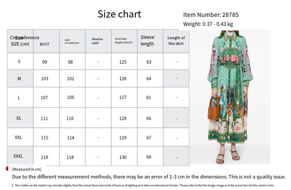 European and American Women's Spring New Graffiti Printed Collar Lantern Sleeve Waist Dress