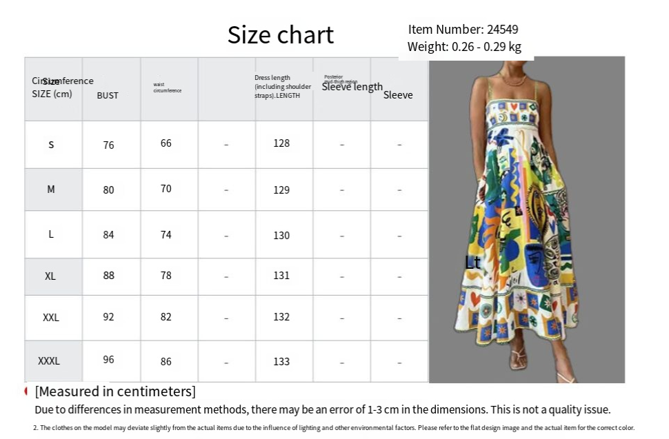 European and American women's spring new graffiti printed vacation style high waisted camisole dress