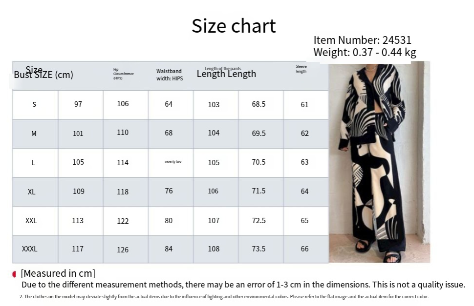 European and American Women's Spring New Personalized Graffiti Casual Collar Shirt Long Sleeve Fashion Set