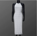European and American Foreign Trade Women's Backless Pleated Fabric Personalized dress New Breathable Lace-up Lotus Leaf Dress