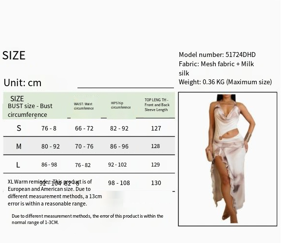 Women's Wear Spring and Summer European and American Foreign Trade dress Contrast Shoulder Neck Waist Printed Irregular