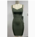 European and American bandage dress new ladies belt skirt sexy hip bandage dress