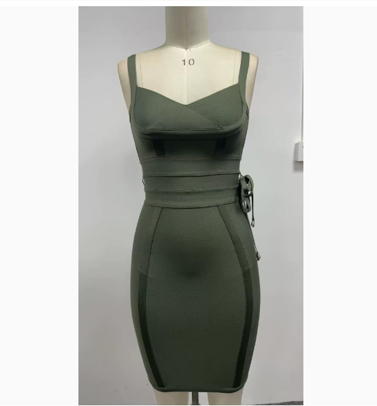 European and American bandage dress new ladies belt skirt sexy hip bandage dress
