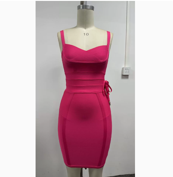 European and American bandage dress new ladies belt skirt sexy hip bandage dress
