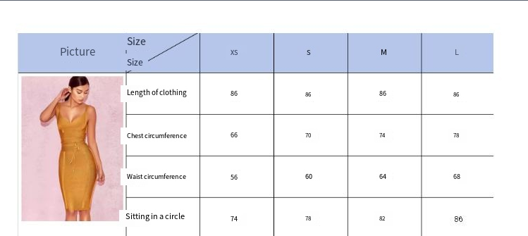 bandage dress suspender deep V-neck belt sexy tight bandage dress cocktail party dress European and American women's clothing