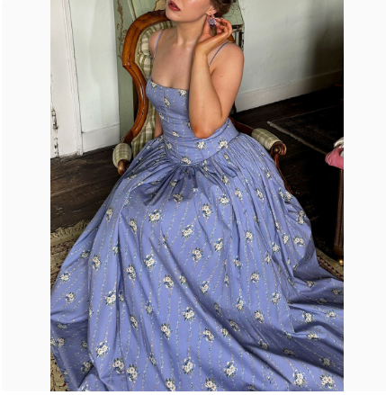 Hot Girl Sexy Printed Sling dress Summer Slim-fit Backless Long Dress Elegant High-end Summer Beautiful Dress