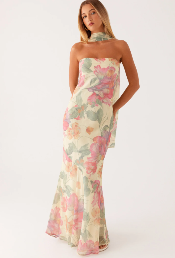 Tea Break Beautiful French Style Elegant Floral Multi-color Sling Seaside Holiday Fishtail dress Tight Waist Sanya Slimming Sand