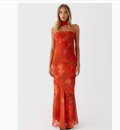Tea Break Beautiful French Style Elegant Floral Multi-color Sling Seaside Holiday Fishtail dress Tight Waist Sanya Slimming Sand