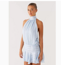 Hot Style Temperament Fashionable Halter Neck Satin Dress