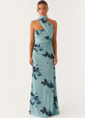 Songbird Maxi Dress - Blue Black Floral