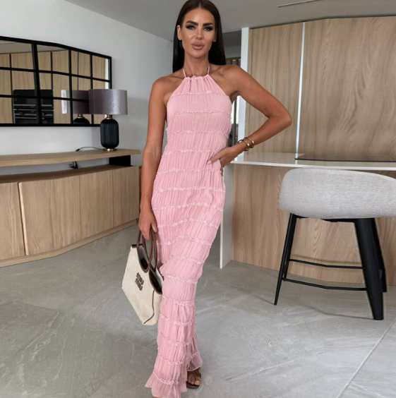 Aullie Maxi Dress - Pink