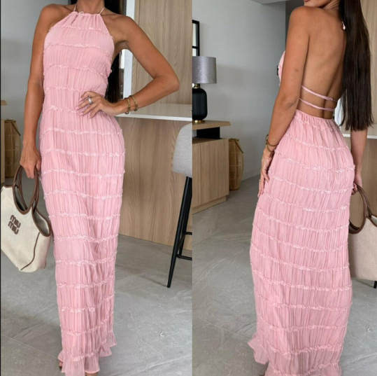 Aullie Maxi Dress - Pink