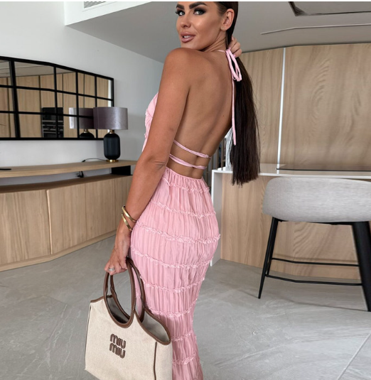 Aullie Maxi Dress - Pink