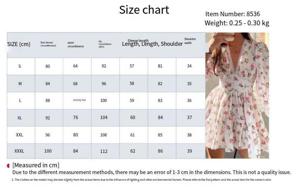 European and American women's spring new sweet print V-neck lace short long sleeved dress